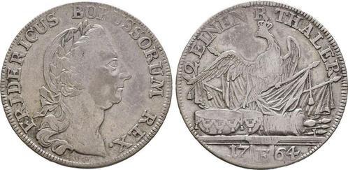 1/2 taler, daalder Magdeburg 1764 F Preussen Pruisen: Fri..., Timbres & Monnaies, Monnaies | Europe | Monnaies non-euro, Envoi
