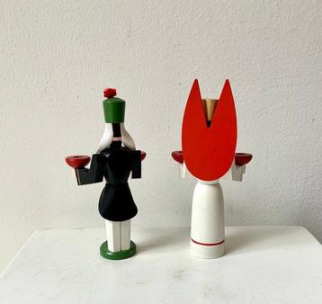 Kerstbeeldje ornament (2) - Lichterengel/Lichterbergmann - beschikbaar voor biedingen