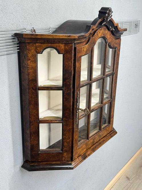 Vitrinekast - Glas, Hout - Antieke vitrinekast, Antiek en Kunst, Curiosa en Brocante