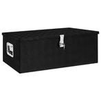 vidaXL Opbergbox 90x47x33,5 cm aluminium zwart, Doe-het-zelf en Bouw, Verzenden, Nieuw
