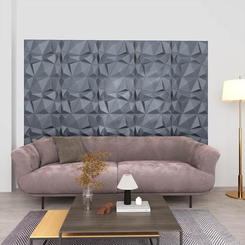 vidaXL 24 st Wandpanelen 3D diamant 6 m² 50x50 cm grijs, Doe-het-zelf en Bouw, Platen en Panelen, Nieuw, Verzenden