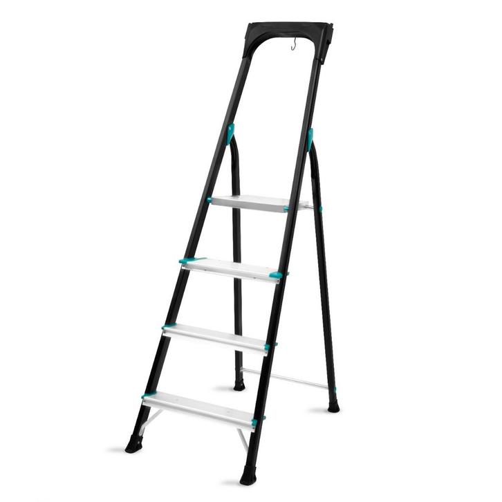 Huishoudtrap PRO – 4 treden – Antislip | Max. belastbaarheid, Doe-het-zelf en Bouw, Ladders en Trappen, Nieuw, Verzenden