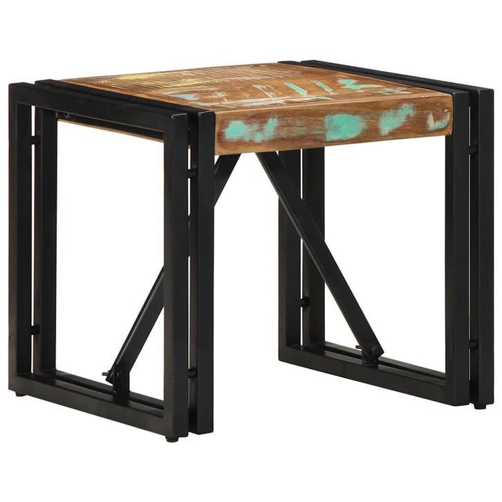 vidaXL Salontafel 40x40x35 cm massief gerecycled hout, Huis en Inrichting, Tafels | Salontafels, Nieuw, Verzenden