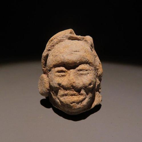 Maya Terracotta Oude mans hoofd. ca. 600 - 900 na Christus., Verzamelen, Mineralen en Fossielen