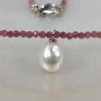 Sans prix de réserve - Collier Argent Perle - Tourmaline -
