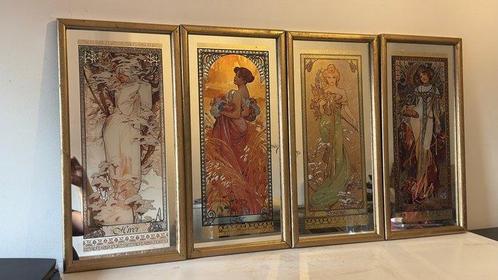 (After) Alphons Mucha cristal - As 4 estações, Antiek en Kunst, Curiosa en Brocante