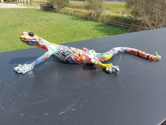 Beeld, street Art salamander 58 cm long - 21 cm - polyresin, Antiek en Kunst, Curiosa en Brocante