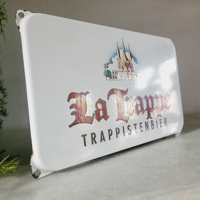 La Trappe Bier, Emaille Reclamebord, 1990 - Panneau - Émail, Antiek en Kunst, Antiek | Wandborden en Tegels
