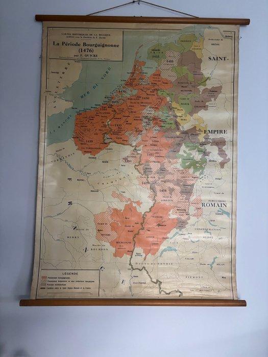 F. Quicke - Grande affiche scolaire ancienne – La Période, Antiek en Kunst, Antiek | Wandborden en Tegels