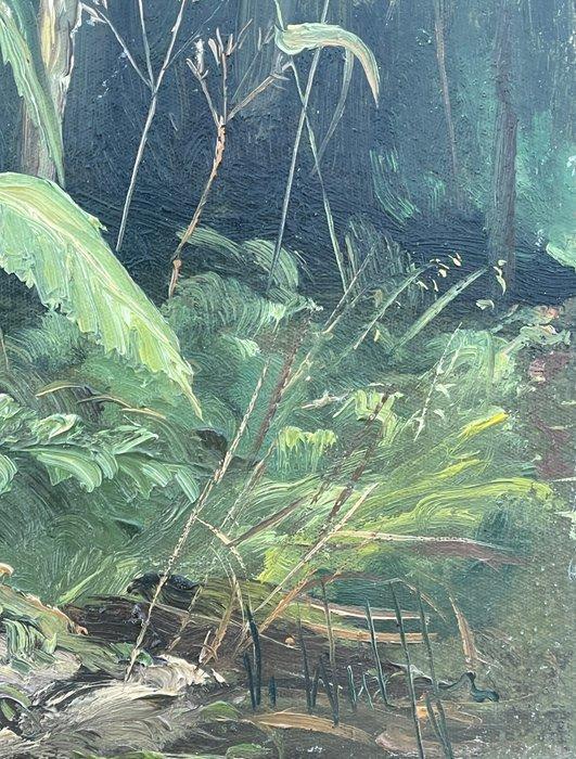 Dieter Wulff (1929-2010) - Glockenblumen im Wald, Antiquités & Art, Art | Peinture | Classique