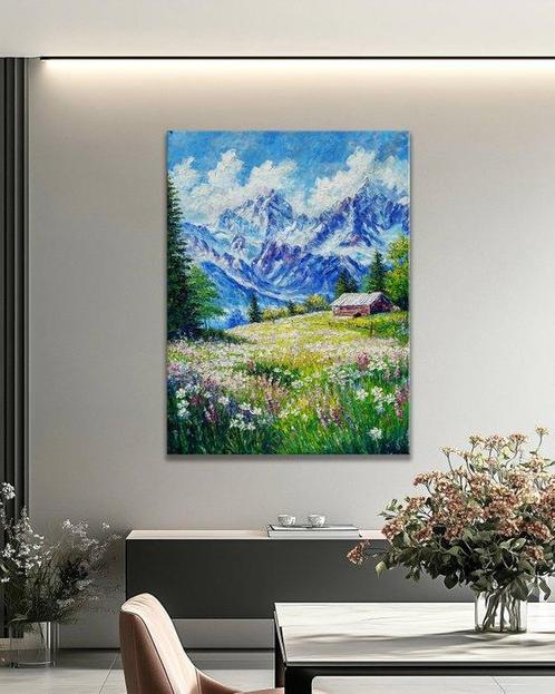 CleliaArt - Alpine Haven, Antiek en Kunst, Kunst | Schilderijen | Modern