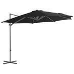 vidaXL Zweefparasol met stalen paal 300 cm zwart, Verzenden, Nieuw