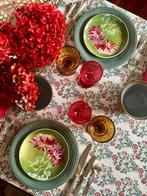 Ta feldkleed met bloemendessin in blockprint-stijl voor, Antiek en Kunst