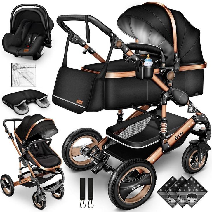 Kinderwagen 3 in 1 - Buggy - Wandelwagen - Kinderbuggy - Cha, Huis en Inrichting, Woonaccessoires | Overige, Nieuw, Verzenden