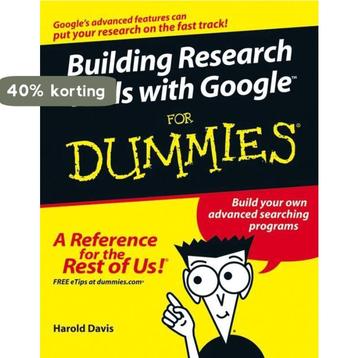 Building Research Tools with Google For Dummies Harold Davis, Verzenden, Harold Davis