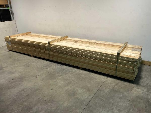 Veiling - 30x Vuren balk geschaafd 540x12x3,8cm, Tuin en Terras, Palen, Balken en Planken, Nieuw