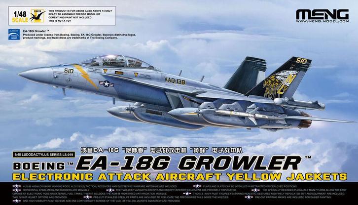MENG-Model LS-019 Boeing EA-18G Growler Electronic Attack, Hobby en Vrije tijd, Modelbouw | Vliegtuigen en Helikopters, Nieuw