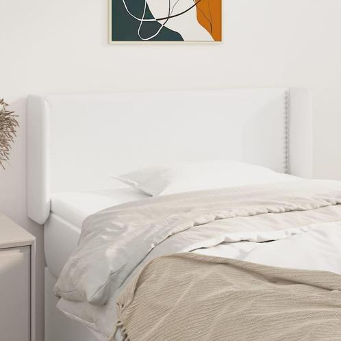 vidaXL Tête de lit avec oreilles Blanc 93x16x78/88 cm, Maison & Meubles, Chambre à coucher | Lits, Neuf, Envoi