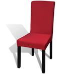 vidaXL 6 st Stoelhoes stretch recht bordeaux, Tuin en Terras, Tuinmeubel-accessoires, Verzenden, Nieuw