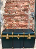 Opbergkoffer - Hout, Verguld messing - Baule kast-reiskoffer, Antiek en Kunst