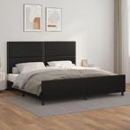 vidaXL Bedframe met hoofdeinde kunstleer zwart 200x200 cm, Verzenden, Nieuw