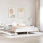 vidaXL Bedframe zonder matras massief grenenhout wit 200x200, Verzenden, Nieuw