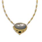 Ketting met hanger - 18 karaat Geel goud, Witgoud - 0.87ct.