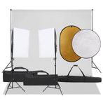 vidaXL Fotostudioset met verlichtingsset, achtergrond en, Verzenden, Nieuw