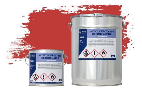 Wixx 2K Epoxy 550 Betonverf RAL 3020 | Verkeersrood 10L, Doe-het-zelf en Bouw, Verf, Beits en Lak, Nieuw, Verzenden