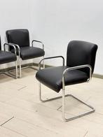 Stoel - Roestvrij staal, Synthetisch leder - Vier vintage