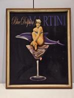 Martini - Vintage 3D Blue Dolphin Martini - Reclamebord -, Antiek en Kunst