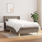 vidaXL Boxspring met matras stof taupe 90x200 cm, Huis en Inrichting, Verzenden, Nieuw