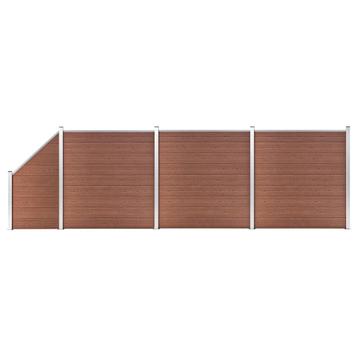 vidaXL Schuttingset 3 vierkant en 1 schuin 619x186 cm HKC, Verzenden