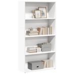 vidaXL Boekenkast 80x30x152 cm bewerkt hout wit, Huis en Inrichting, Kasten | Boekenkasten, Verzenden, Nieuw