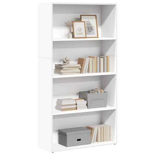 vidaXL Boekenkast 80x30x152 cm bewerkt hout wit, Huis en Inrichting, Kasten | Boekenkasten, Nieuw, Verzenden