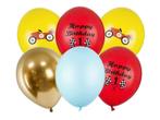 Ballonnen Happy Birthday Race Mix 30cm 6st, Verzenden