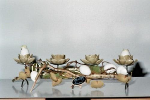 Metalen frame Zwaar Vier op een rij roest, Huis en Inrichting, Woonaccessoires | Kunstplanten en Kunstbloemen, Nieuw