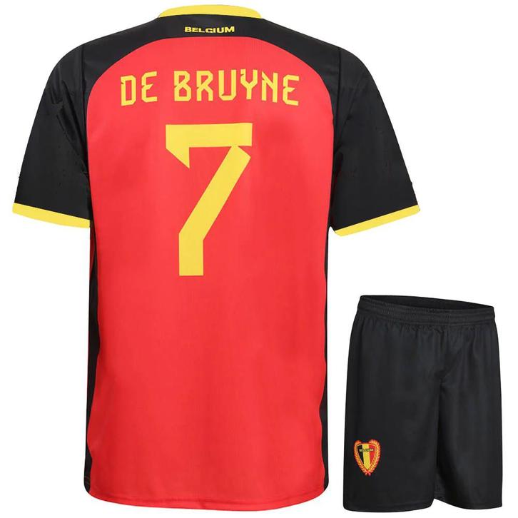 Kingdo Belgie Voetbaltenue De Bruyne Thuis - EK 2024 - Kind, Sport en Fitness, Voetbal, Bal, Nieuw, Verzenden