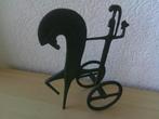 sculptuur, ETRUSKISCH BEELD STRIJDER - 27 cm - Gepatineerd