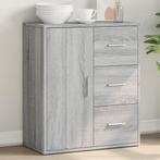 vidaXL Dressoir 60x31x70 cm bewerkt hout grijs sonoma, Huis en Inrichting, Verzenden, Nieuw