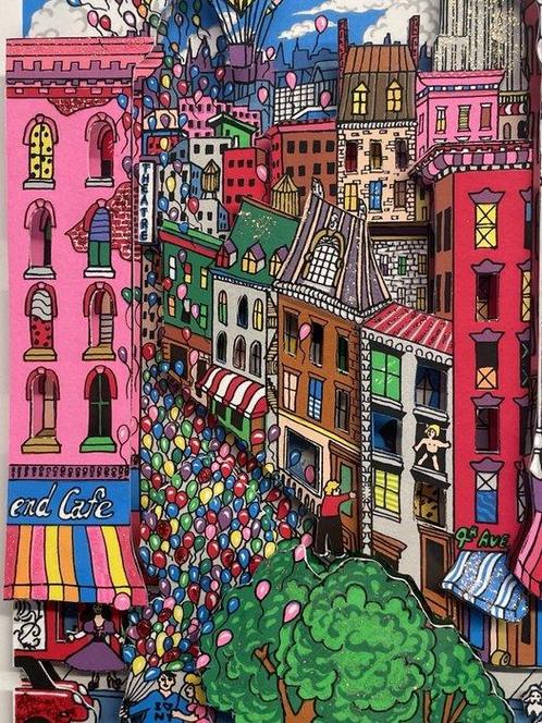 Charles Fazzino (1955) - Manhattan Mania, Antiek en Kunst, Kunst | Schilderijen | Modern