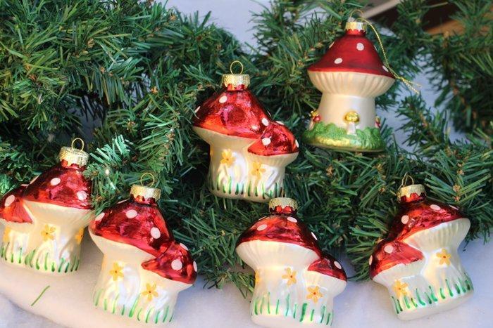 Paddestoelen groot als kerst ornament - Kerstballen (6) -, Diversen, Kerst