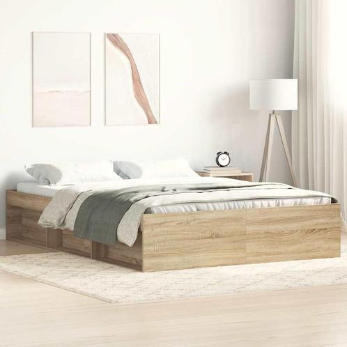 vidaXL Bedframe sonoma eikenkleurig 140x190 cm, Huis en Inrichting, Slaapkamer | Bedden, Nieuw, Verzenden
