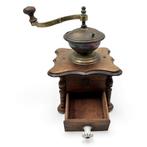 Koffiemolen - Hout, Koper - Handkoffiemolen, Antiek en Kunst