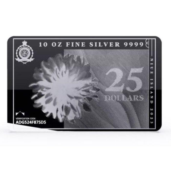 10 troy ounce - Zilver - 2023 10 oz $25 Niue Silver Note, Postzegels en Munten, Edelmetalen en Baren