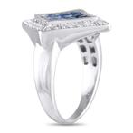 Bague - 14 carats Bague en or blanc 14 carats avec diamant, Bijoux, Sacs & Beauté, Bagues