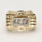 Ring - 18 karaat Geel goud - 0.21ct. tw. Diamant, Handtassen en Accessoires, Ringen, Nieuw