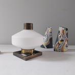 Lampe - Laiton, verre satiné