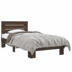 Stevig Bedframe Bruin Eiken | Retour Deal, NU voor EUR X!, Verzenden