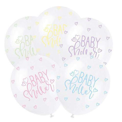 Geboorte Ballonnen Baby Shower Pastel 30cm 5st, Hobby en Vrije tijd, Feestartikelen, Nieuw, Verzenden